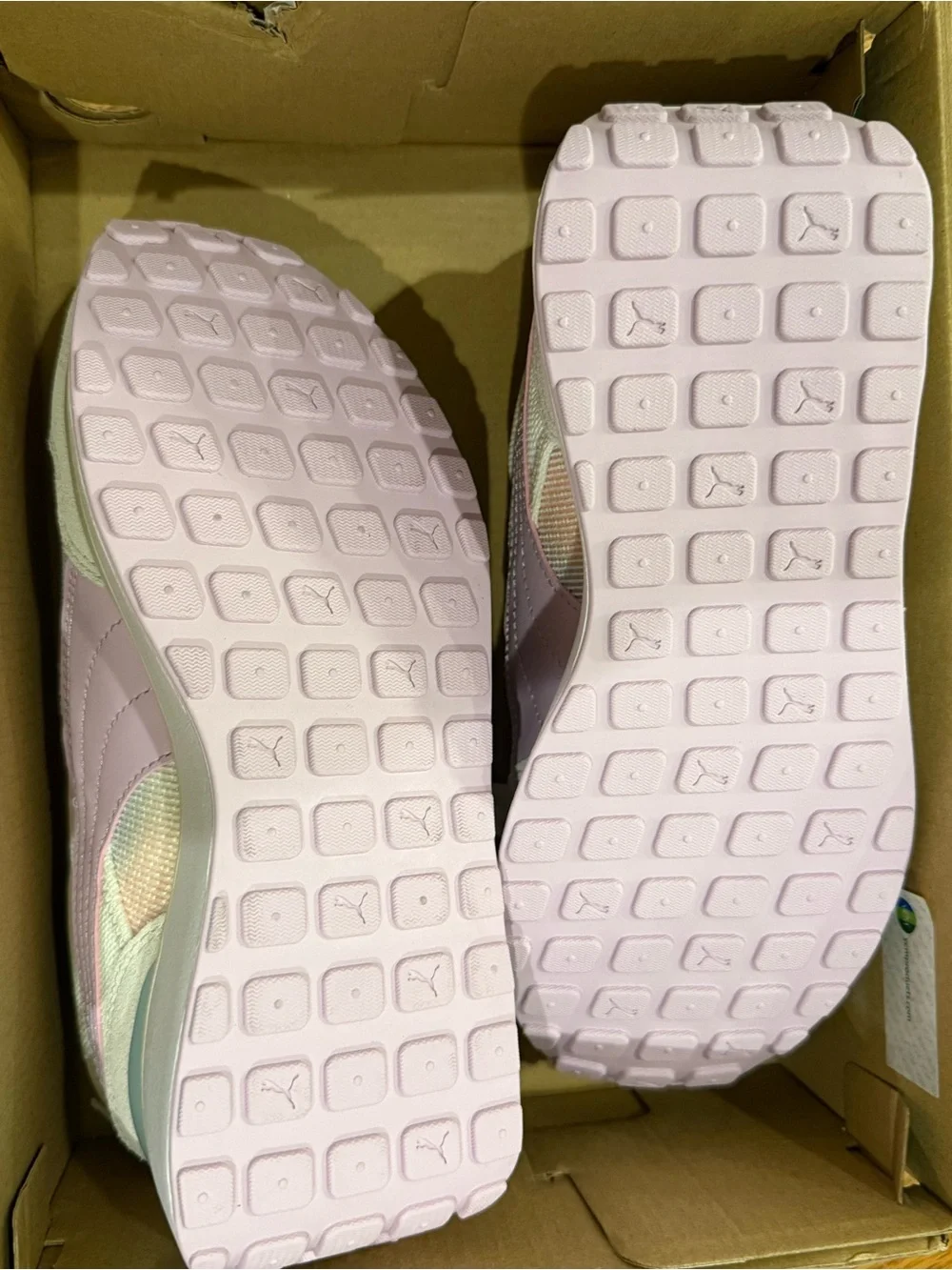 Puma Women's Pastel Multi Pink and Cream Sneakers
